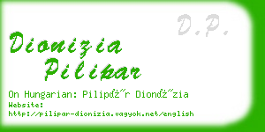 dionizia pilipar business card